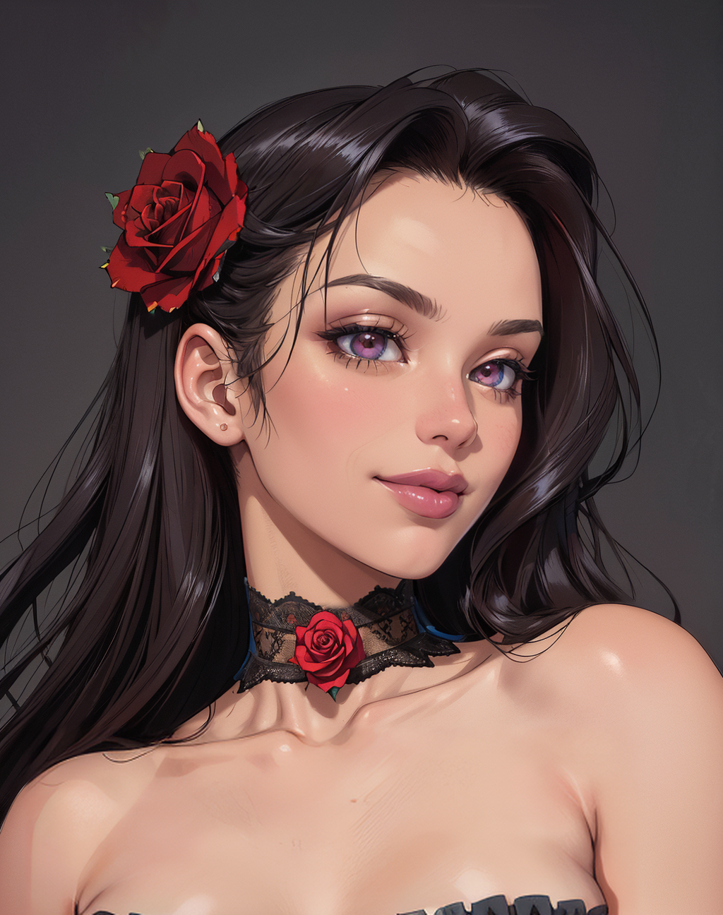 16822-1432893286-((Masterpiece, best quality, edgQuality)),smile_edgChoker, 1girl, solo, close-up, flower,rose choker,wearing edgChoker,lipstick_.png